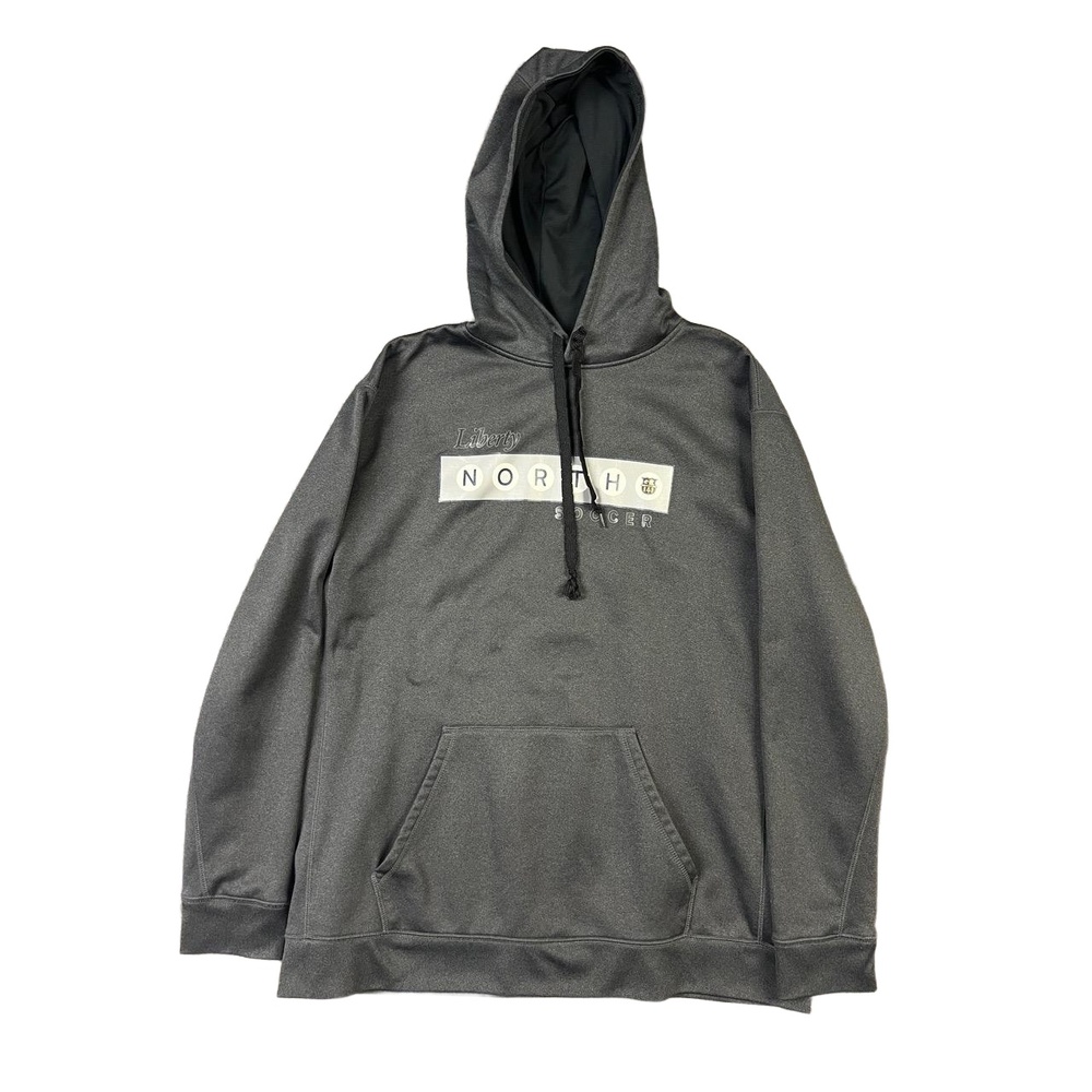 BSN Sports Hoodie XL Dark Gray Pullover Graphic‎ Liberty North Soccer Athletic